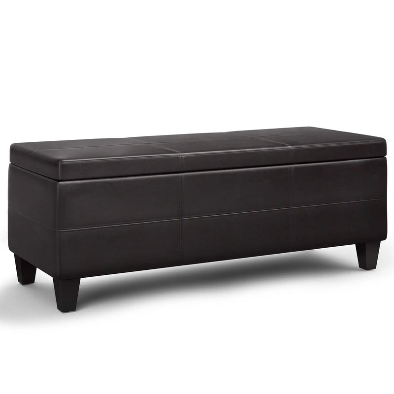 Avalon - Lift Top Rectangular Storage Ottoman - Tanners Brown by Unique Piece Furniture