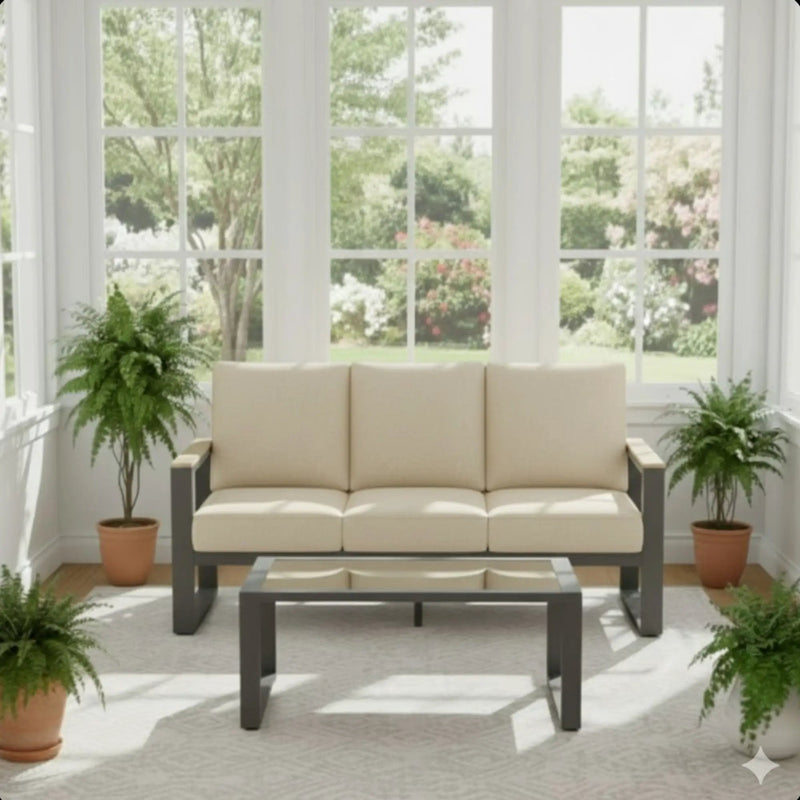 Modern Outdoor Sofa Set With Coffee Table