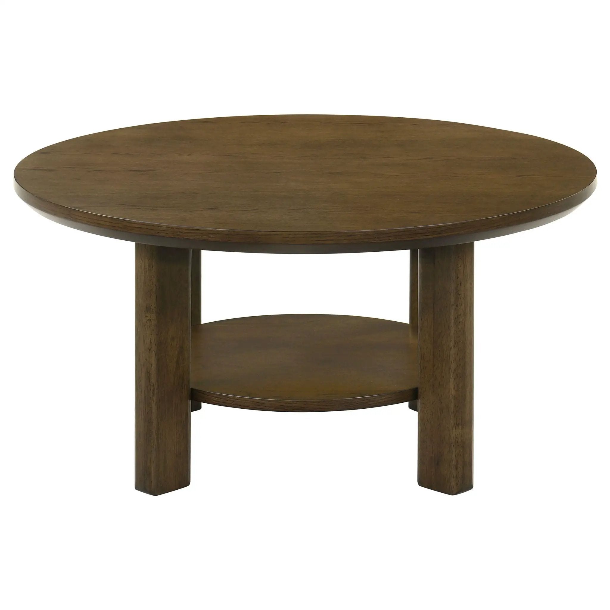 Ottowa 2-piece Round Wood Coffee Table Set Brown by Unique Piece Furniture