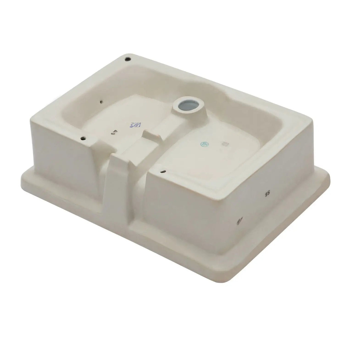 Modern Ceramic Rectangular Undermount Bathroom Sink With Overflow by HouseOfZazla