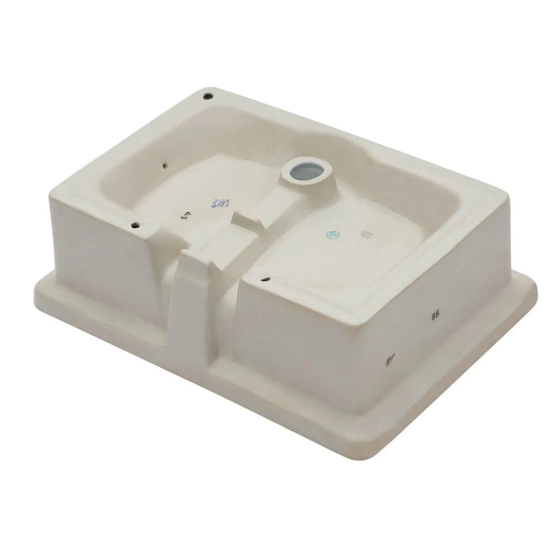Modern Ceramic Rectangular Undermount Bathroom Sink With Overflow by HouseOfZazla