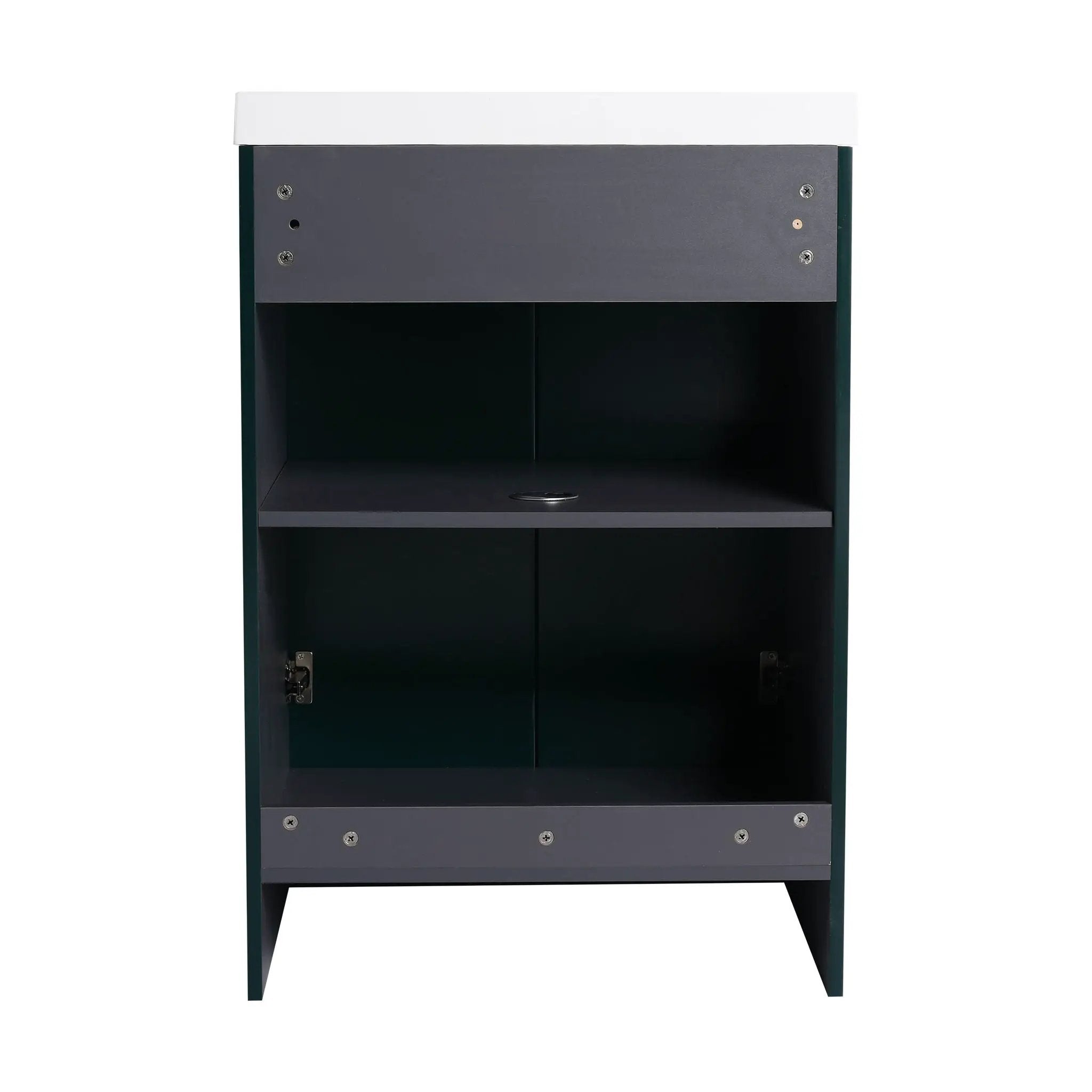 Contemporary Freestanding Bathroom Vanity With Resin Sink & Soft-Close Cabinet Doors by HouseOfZazla