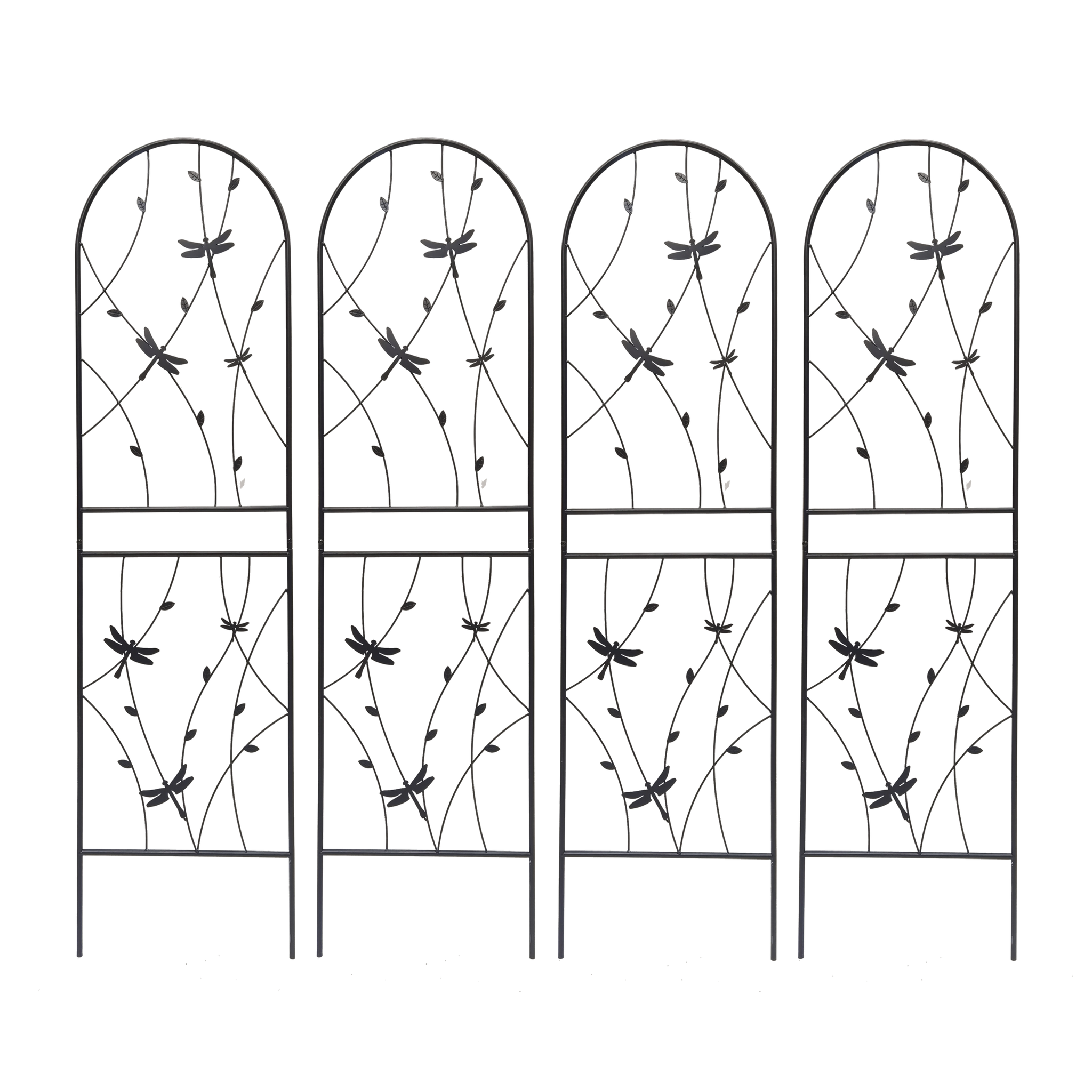 2 Pack Metal Garden Trellis 71" x 19.7" Rustproof Trellis for Climbing Plants by HouseOfZazla