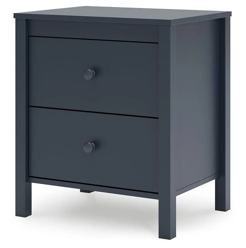 Simmenfort - Two Drawer Night Stand - Navy Blue by Unique Piece Furniture
