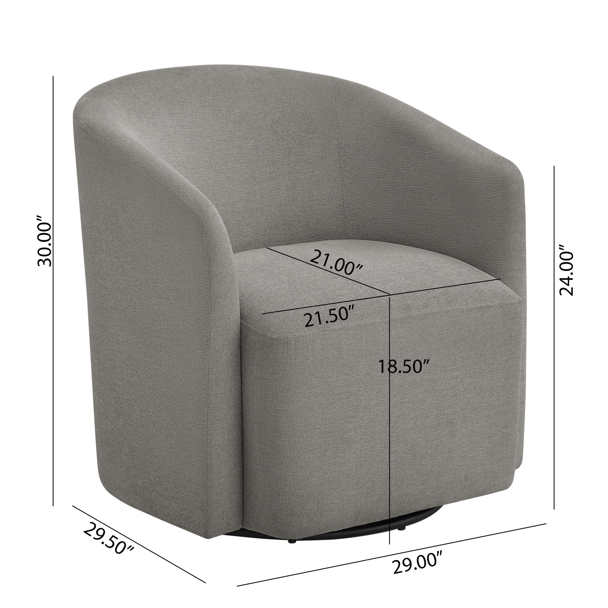 Ardena - Modern Swivel Barrel Chair by HouseOfZazla