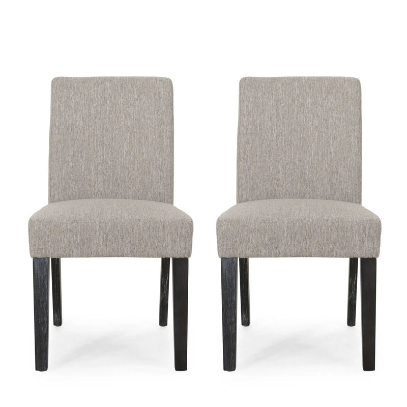 Contemporary Dining Chair with Upholstered Seating and Tapered Legs by HouseOfZazla