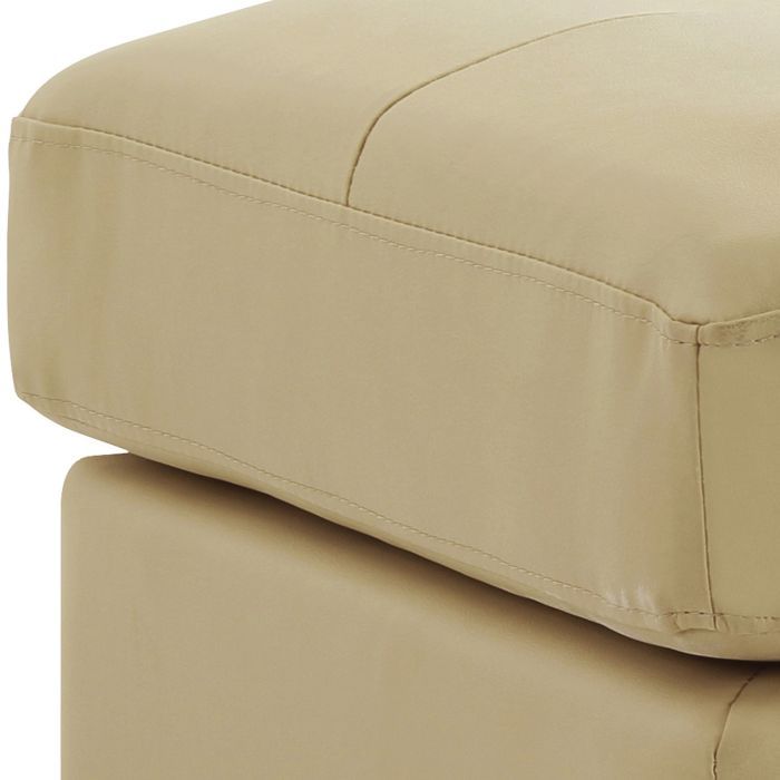 Upholstered Ottoman with Faux Leather or Fabric - Multiple Colors, photo 33 of 38