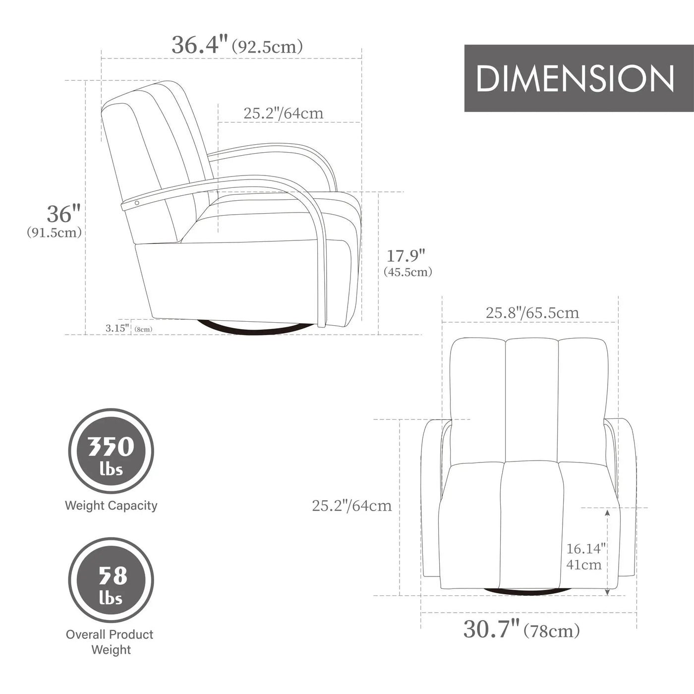 360° Swivel Accent Chair With Armrests by HouseOfZazla