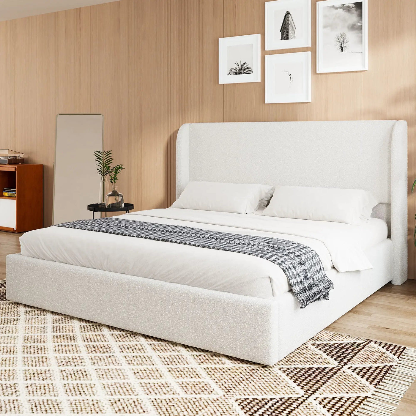 Upholstered Cloud Bed Frame With Headboard by Unique Piece Furniture