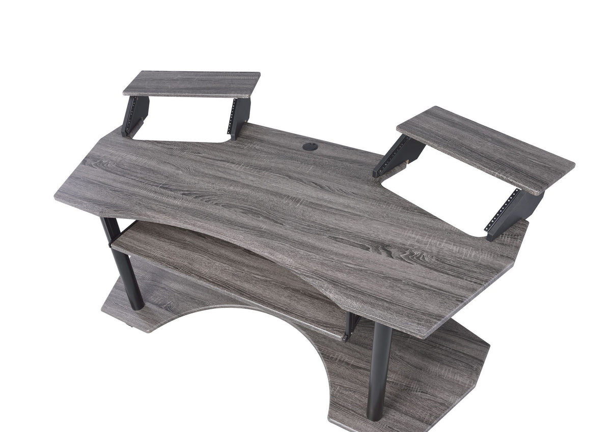 Music Recording Studio Desk Wood Workstation – Light Brown or Dark Gray, photo 11 of 12