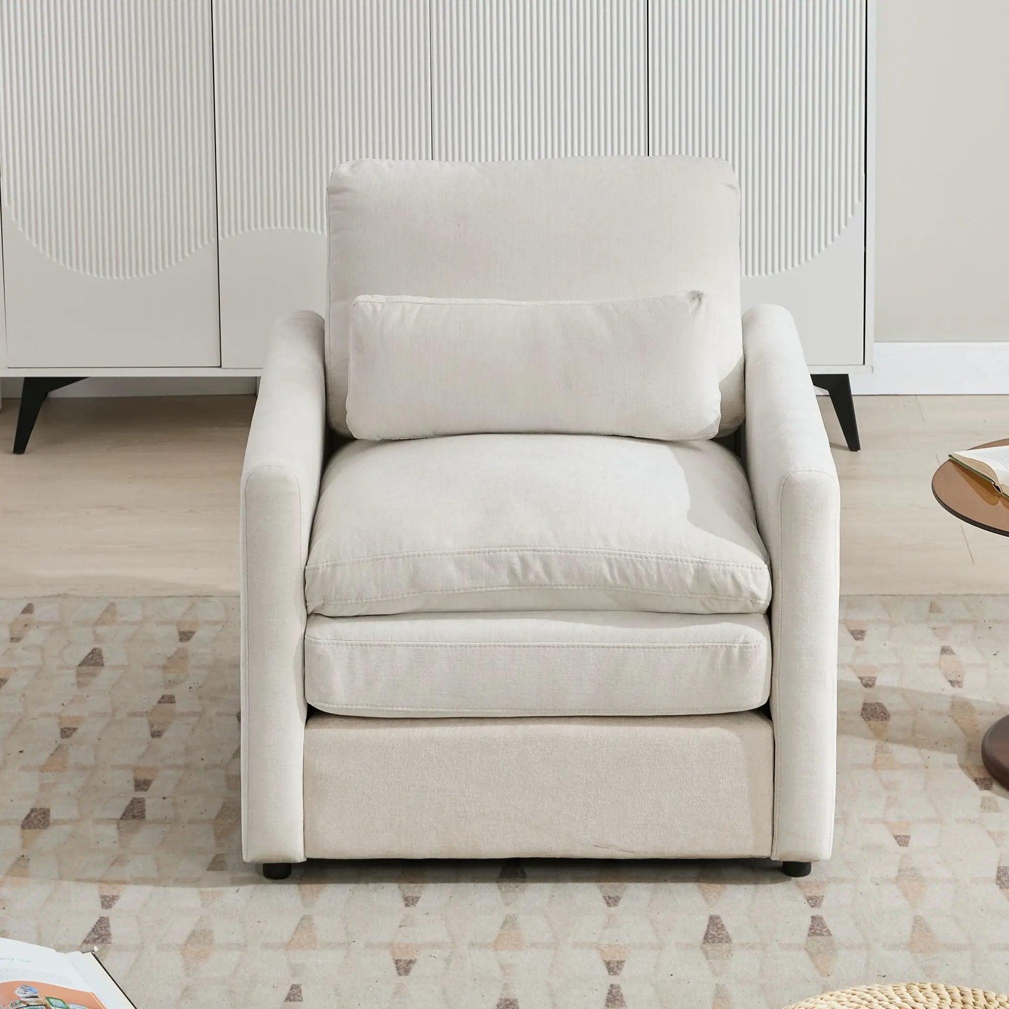 Cozy Upholstered Cushion Armchair For Living Room by HouseOfZazla