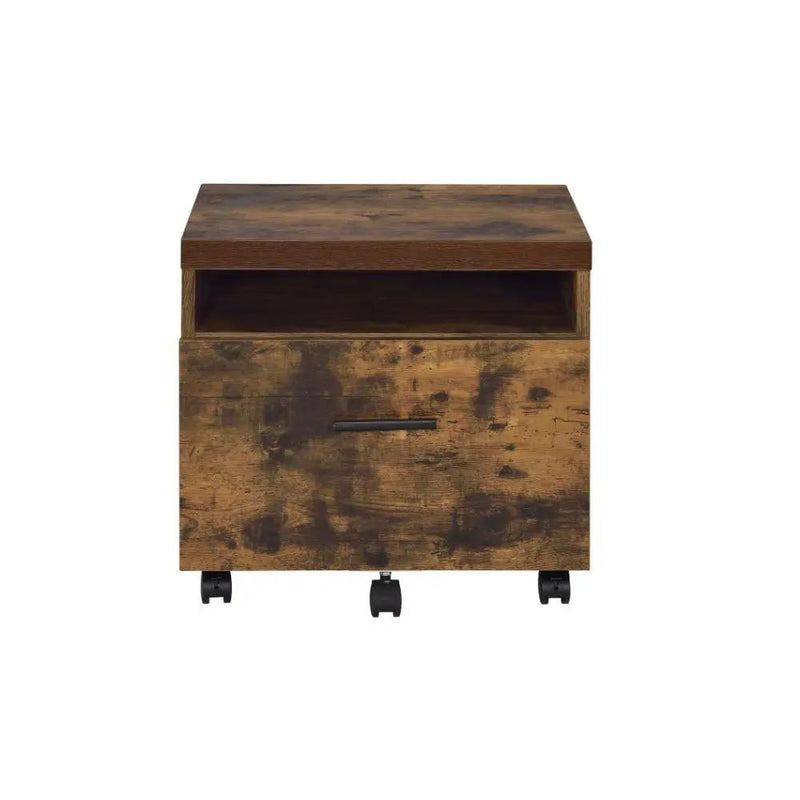 Bob - File Cabinet - Weathered Oak & Black by Unique Piece Furniture
