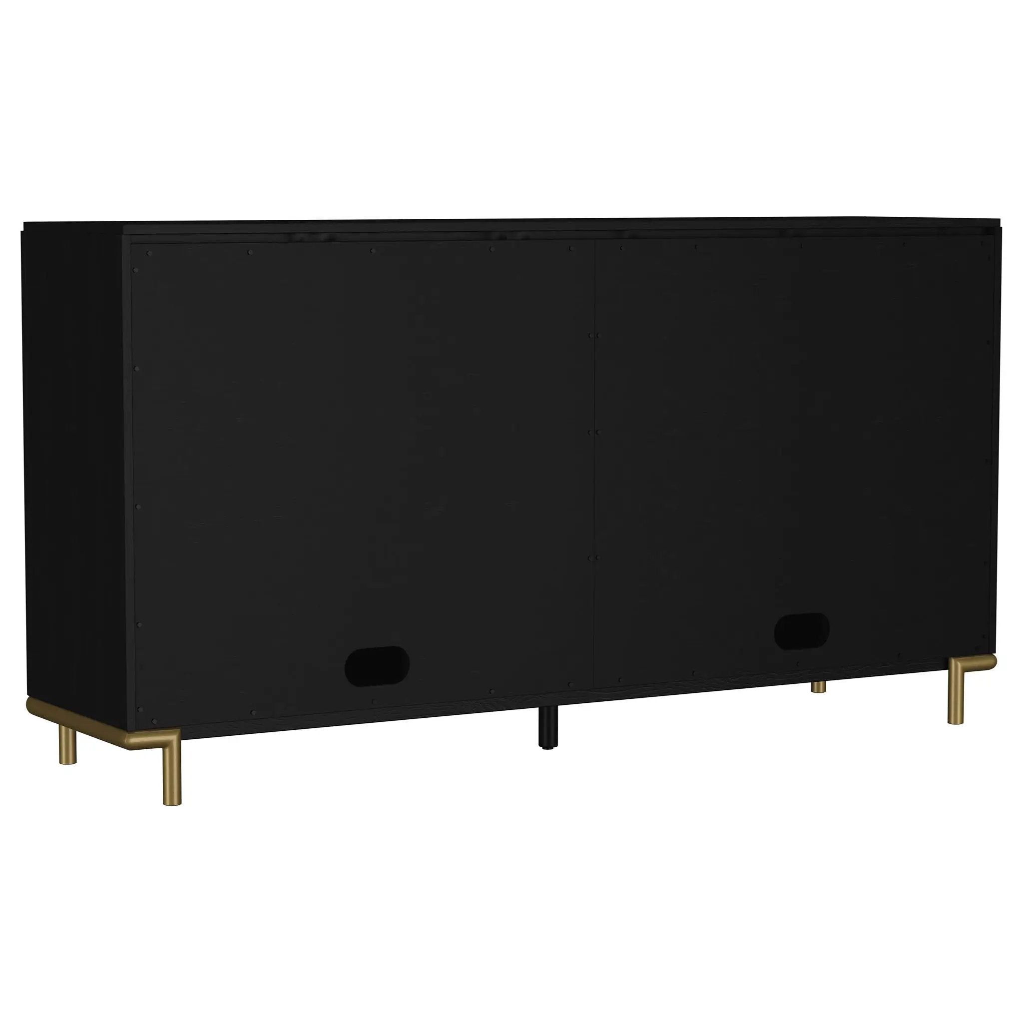 Arini 2-drawer Cane Door Dining Sideboard Server Black by Unique Piece Furniture