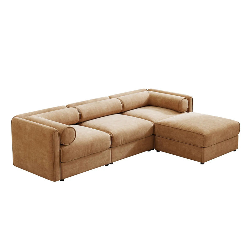 Contemporary Elegant Sofa With Storage And Ottoman by Unique Piece Furniture