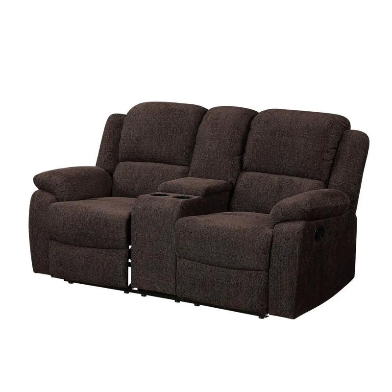 Madden - Motion Loveseat With Console - Brown Chenille by Unique Piece Furniture
