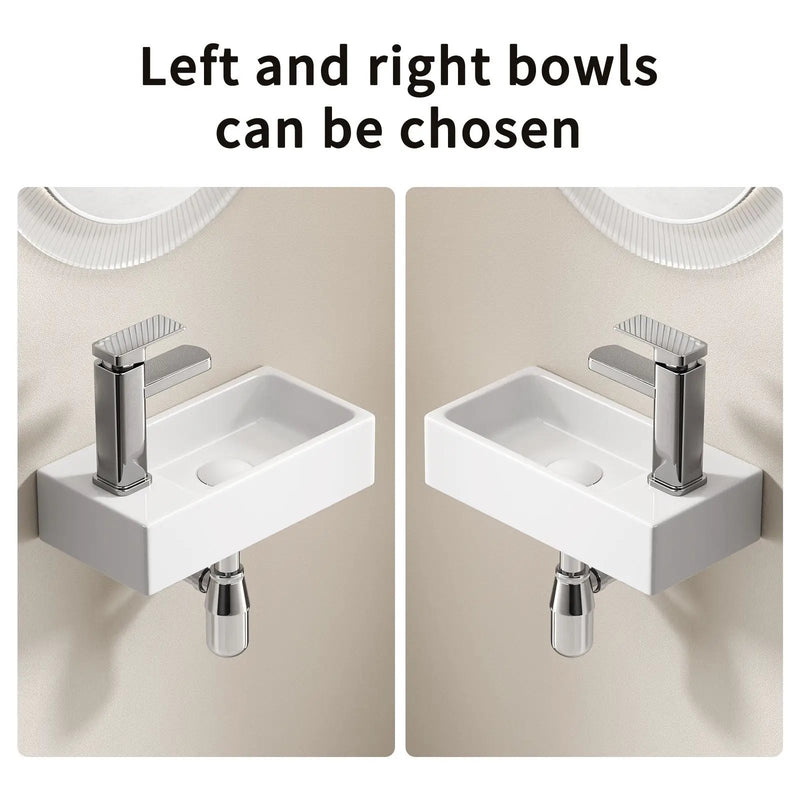 Wall Mounted Bathroom Sink With Faucet And Drain by HouseOfZazla