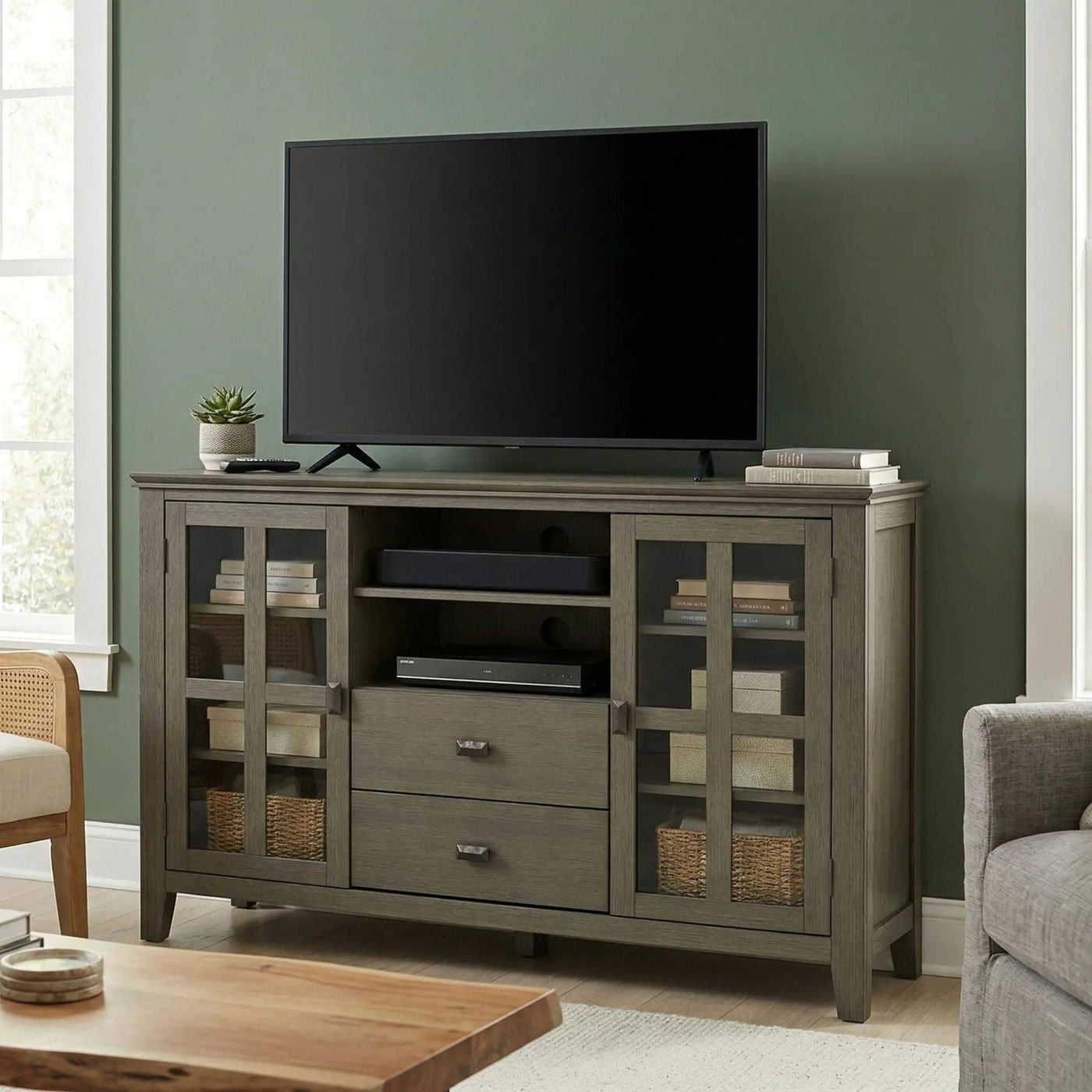Artisan - Handcrafted, Tall TV Media Stand by Unique Piece Furniture