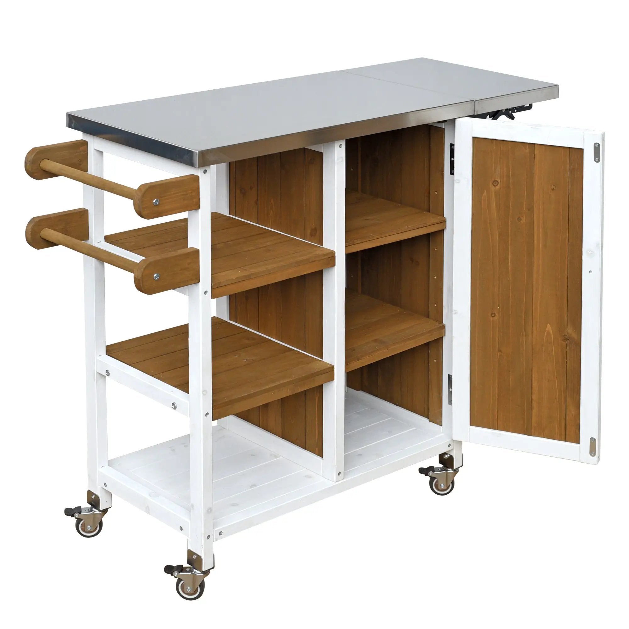 Foldable Outdoor Kitchen Island Patio Prep Station by HouseOfZazla
