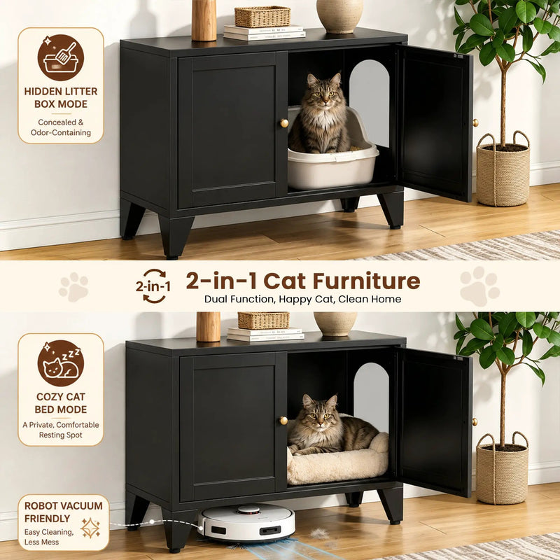 Metal Cat Litter Box Enclosure by HouseOfZazla