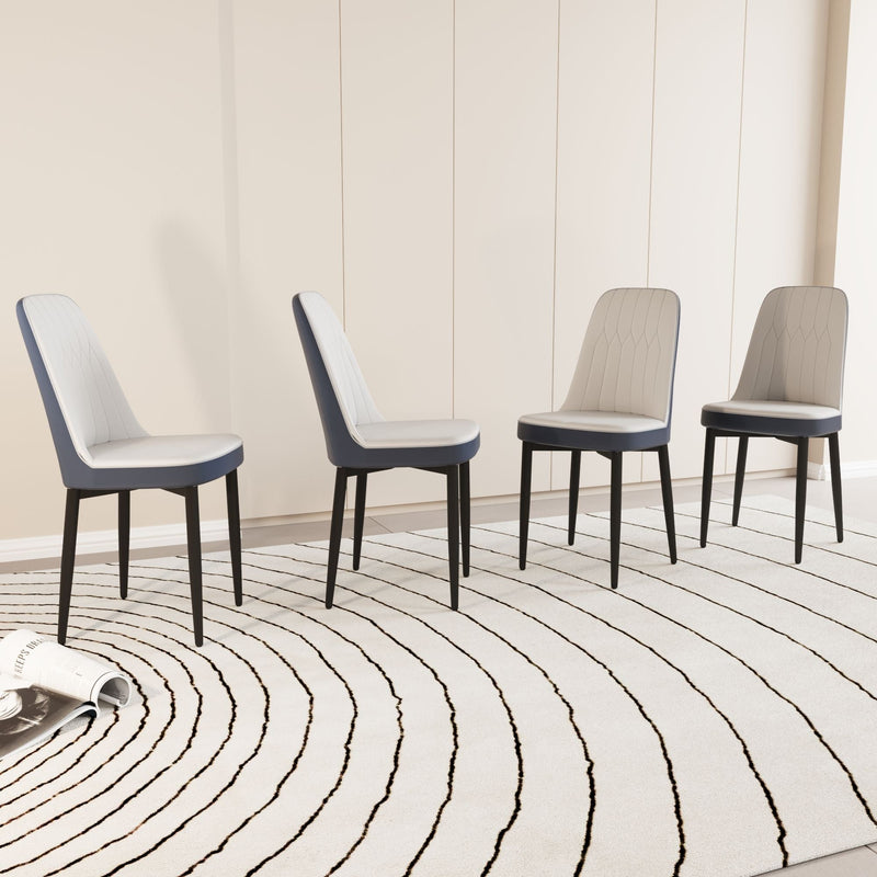 Modern Dining Chair With Cushions And Metal Legs by Unique Piece Furniture