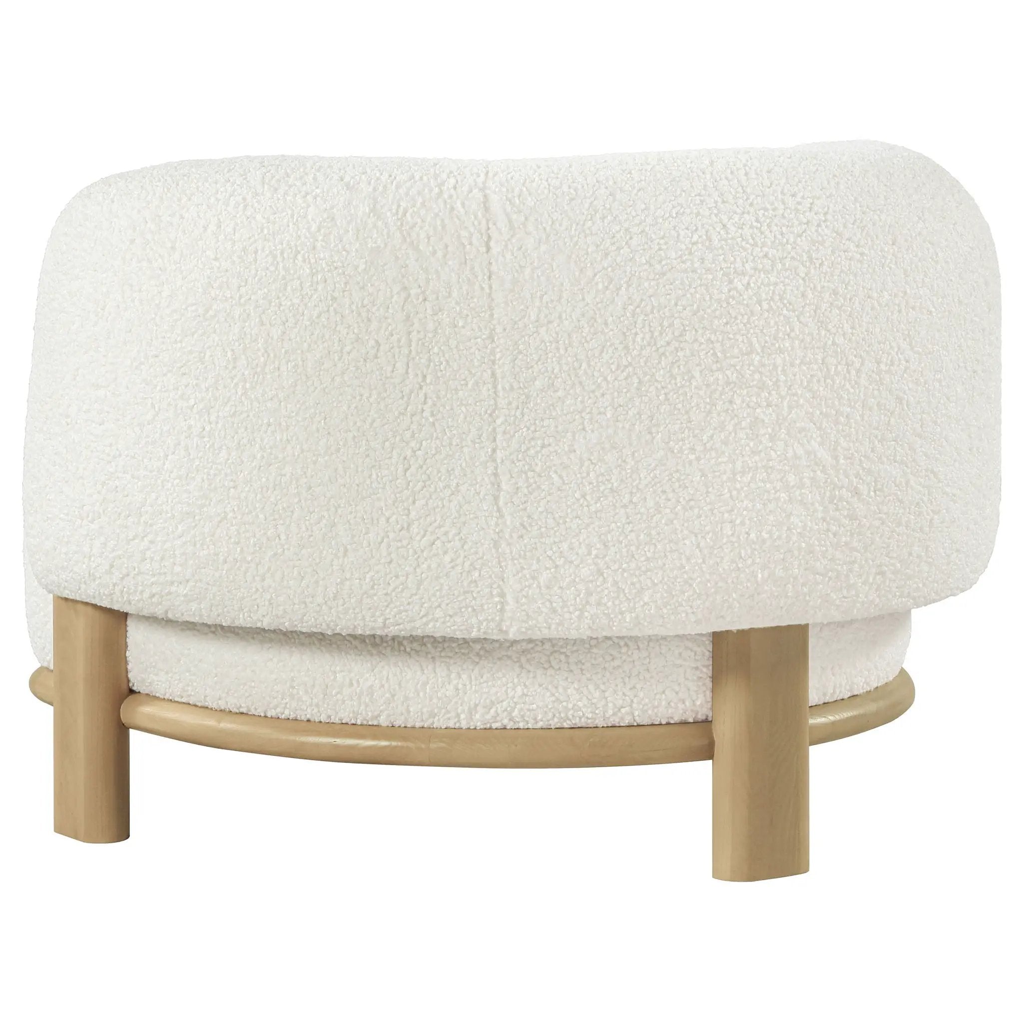 Lawler Upholstered Barrel Back Accent Chair Ivory and Natural by Unique Piece Furniture