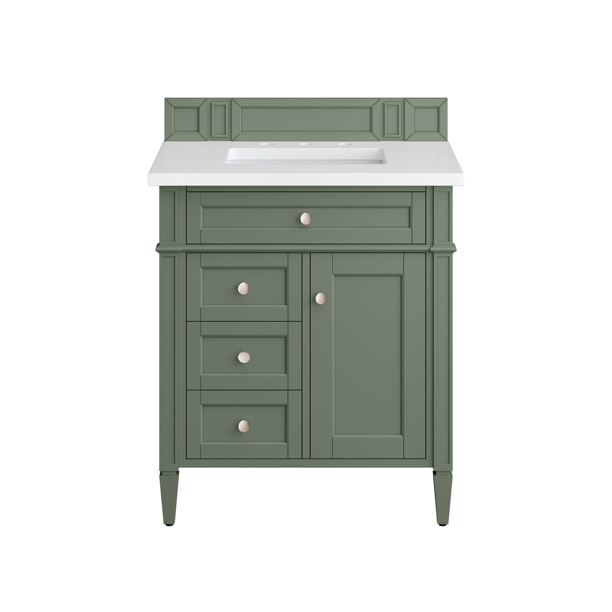 James Martin Brittany 30" Single Bathroom Vanity, Smokey Celadon, view 15