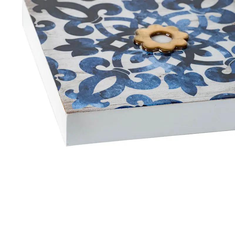 Abstract, And Wall Decor Accents (Set of 4) - White / Blue by HouseOfZazla
