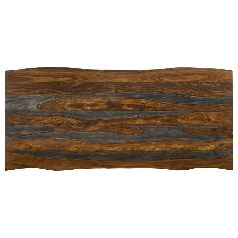 Neve 80-inch Live Edge Dining Table Grey Sheesham by Unique Piece Furniture