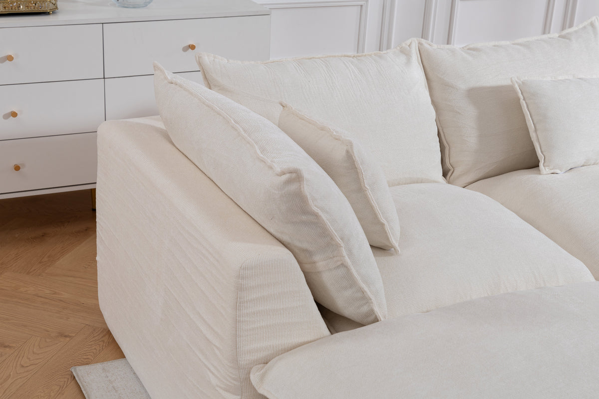 Cloud Couch Oversized Modular Sectional Sofa with Flexible Configuration - Antique White or Grey, photo 7 of 10