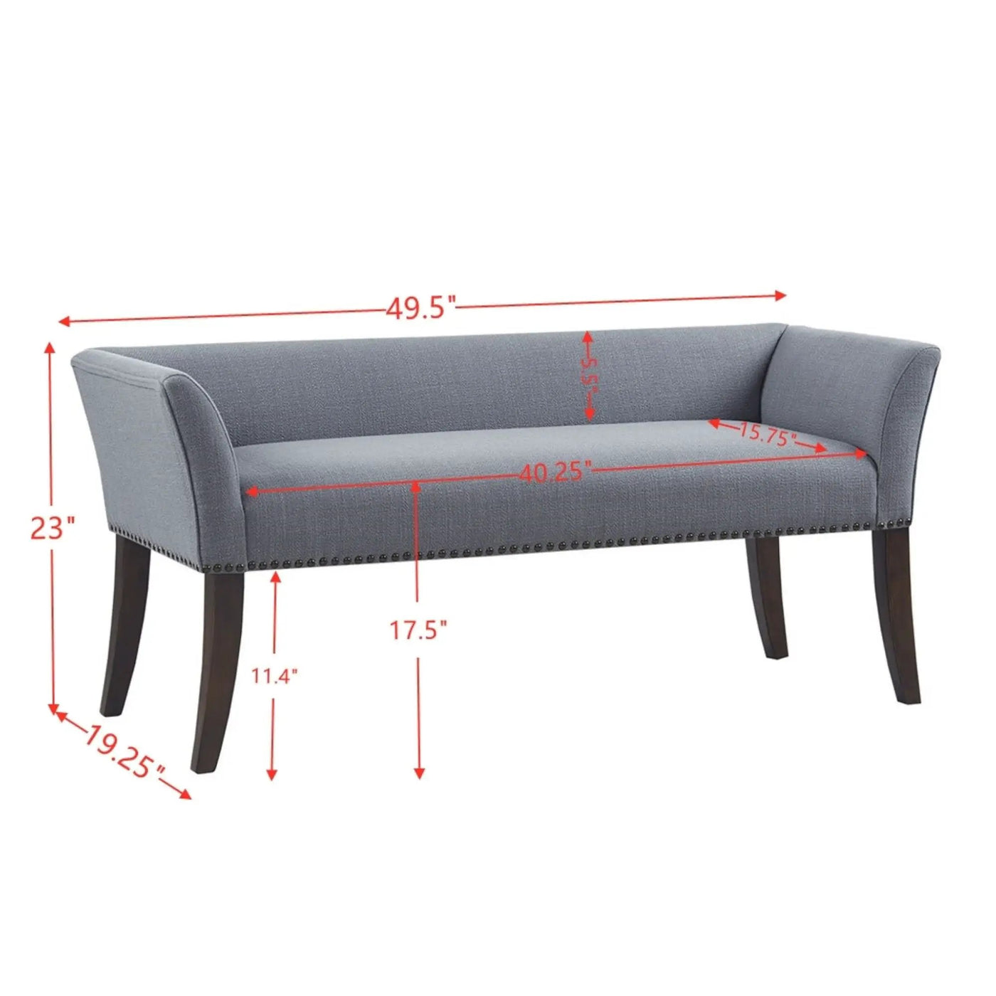 Elegant Design Bench Upholstery, Solid Wood Frame by HouseOfZazla