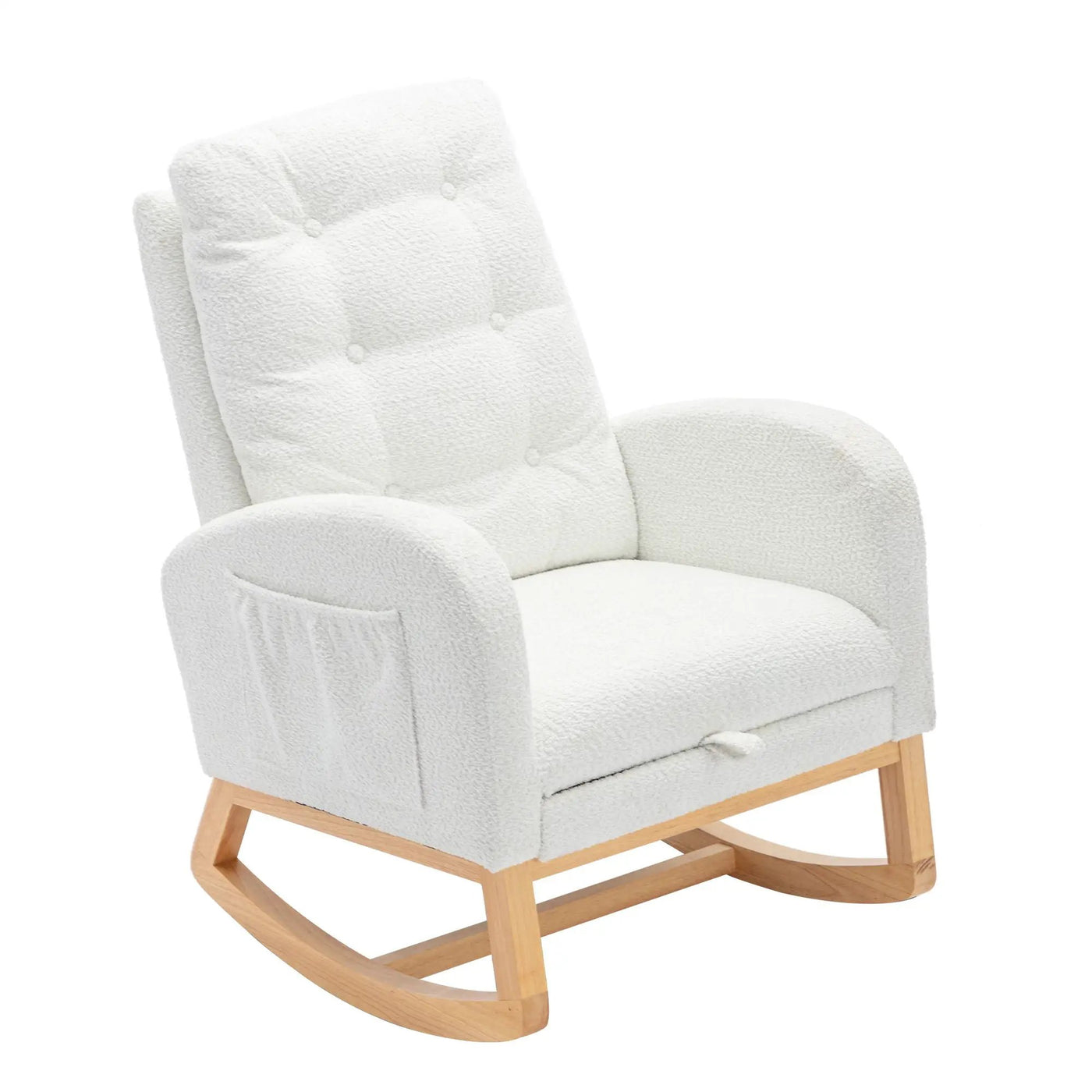 Accent Rocking Chair With Footrest, High Back by HouseOfZazla