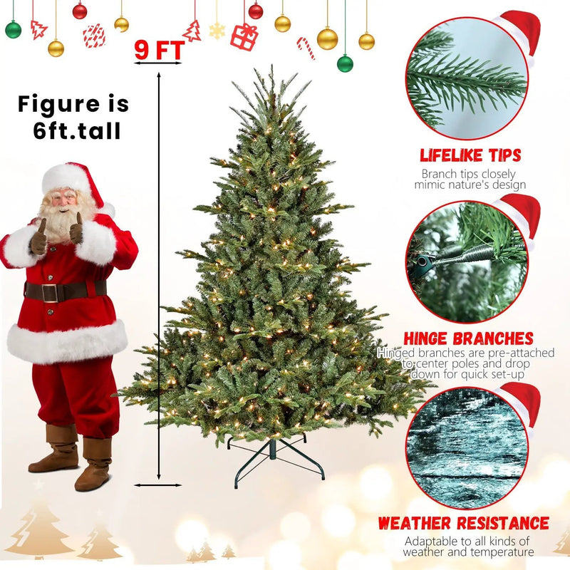5FT The Full-Bodied Pre-Lit Evergreen Christmas Tree by HouseOfZazla