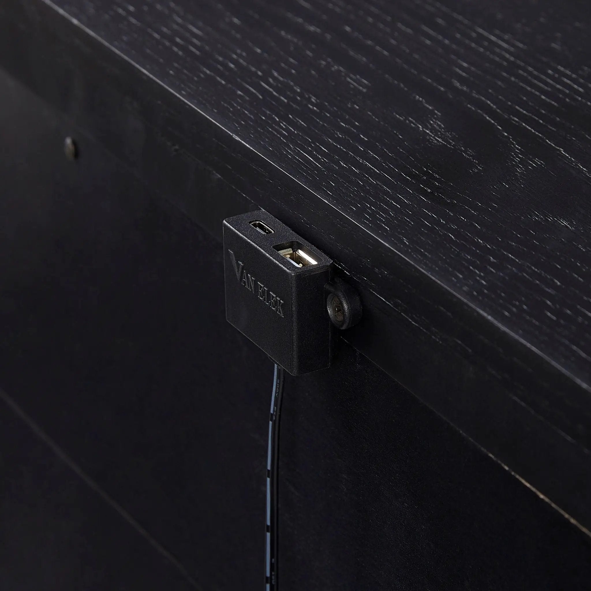 3 Drawer Nightstand With USB - Black