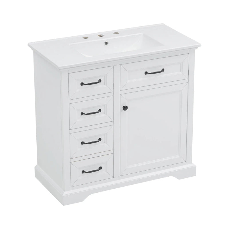 36-Inch Bathroom Vanity with Ceramic Sink Top by HouseOfZazla