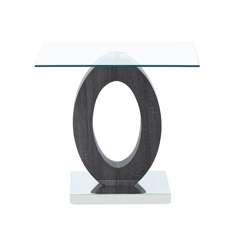 Tracker - End Table - Brown White