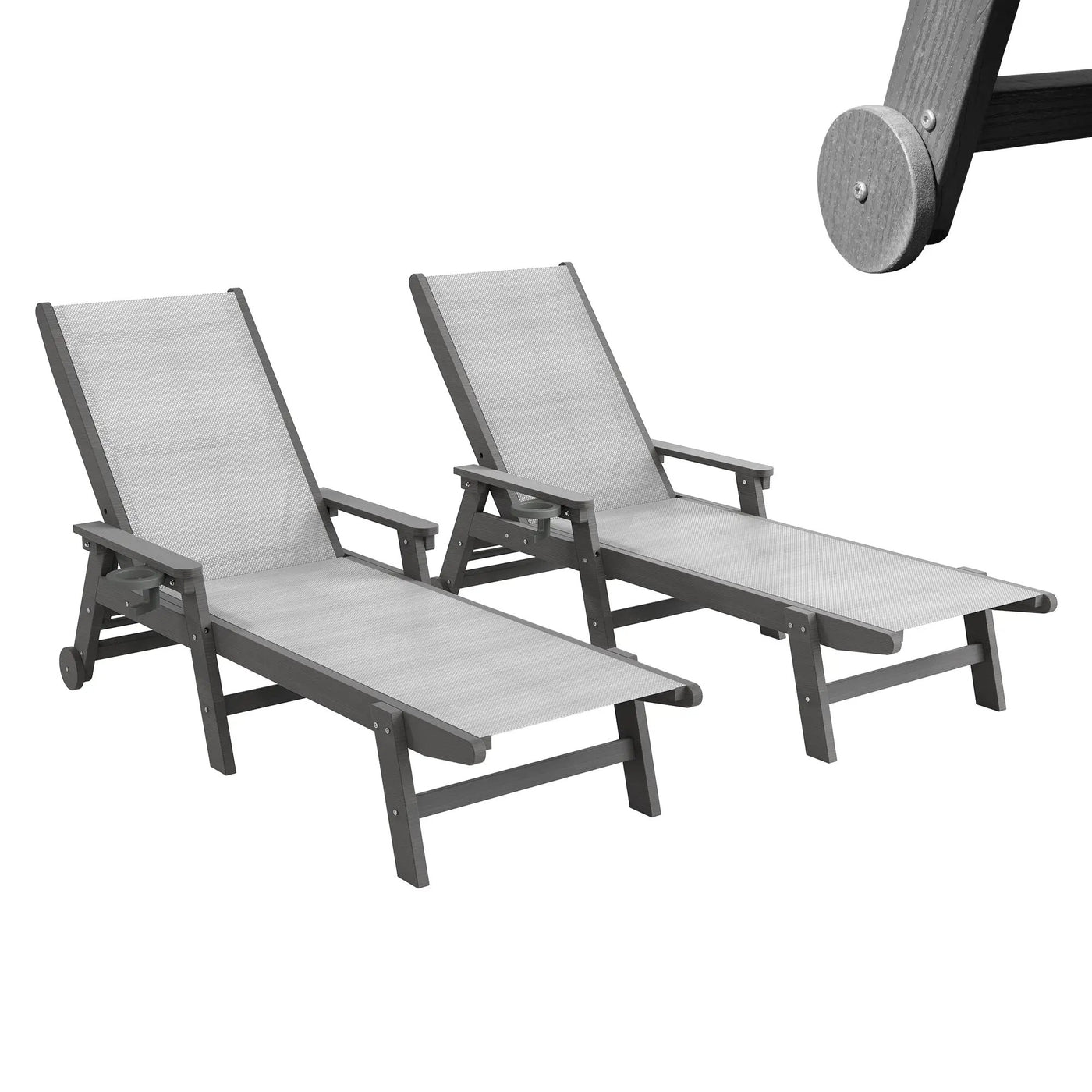 Outdoor Pool Lounge Chairs Set of 2 by HouseOfZazla