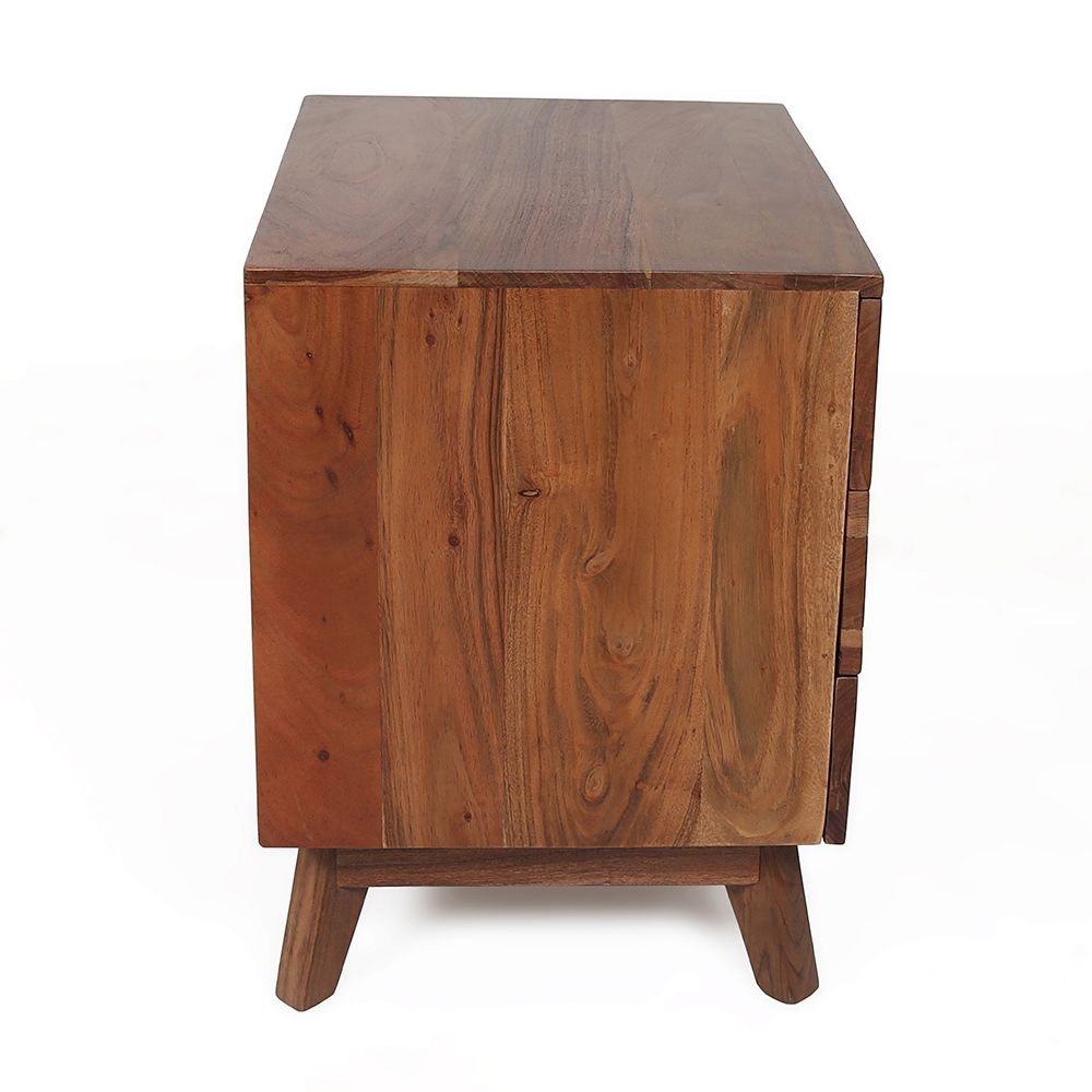 Natural Wood Nightstand with Live-Edge Detail - Brown, photo 11 of 11