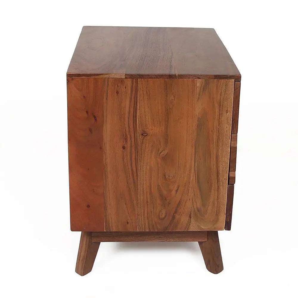 Nightstand Natural Wood - Brown by HouseOfZazla