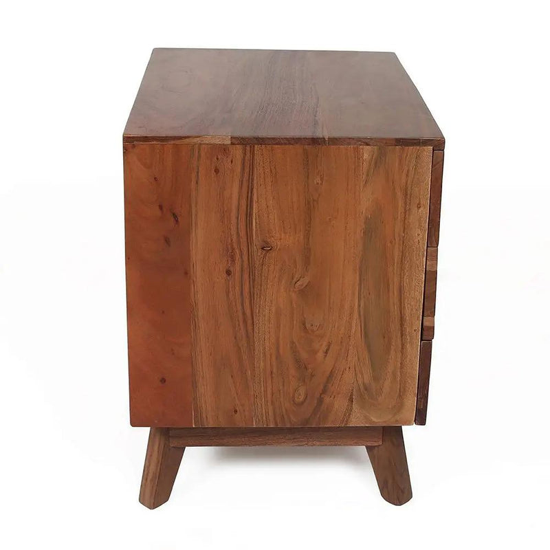 Nightstand Natural Wood - Brown by HouseOfZazla