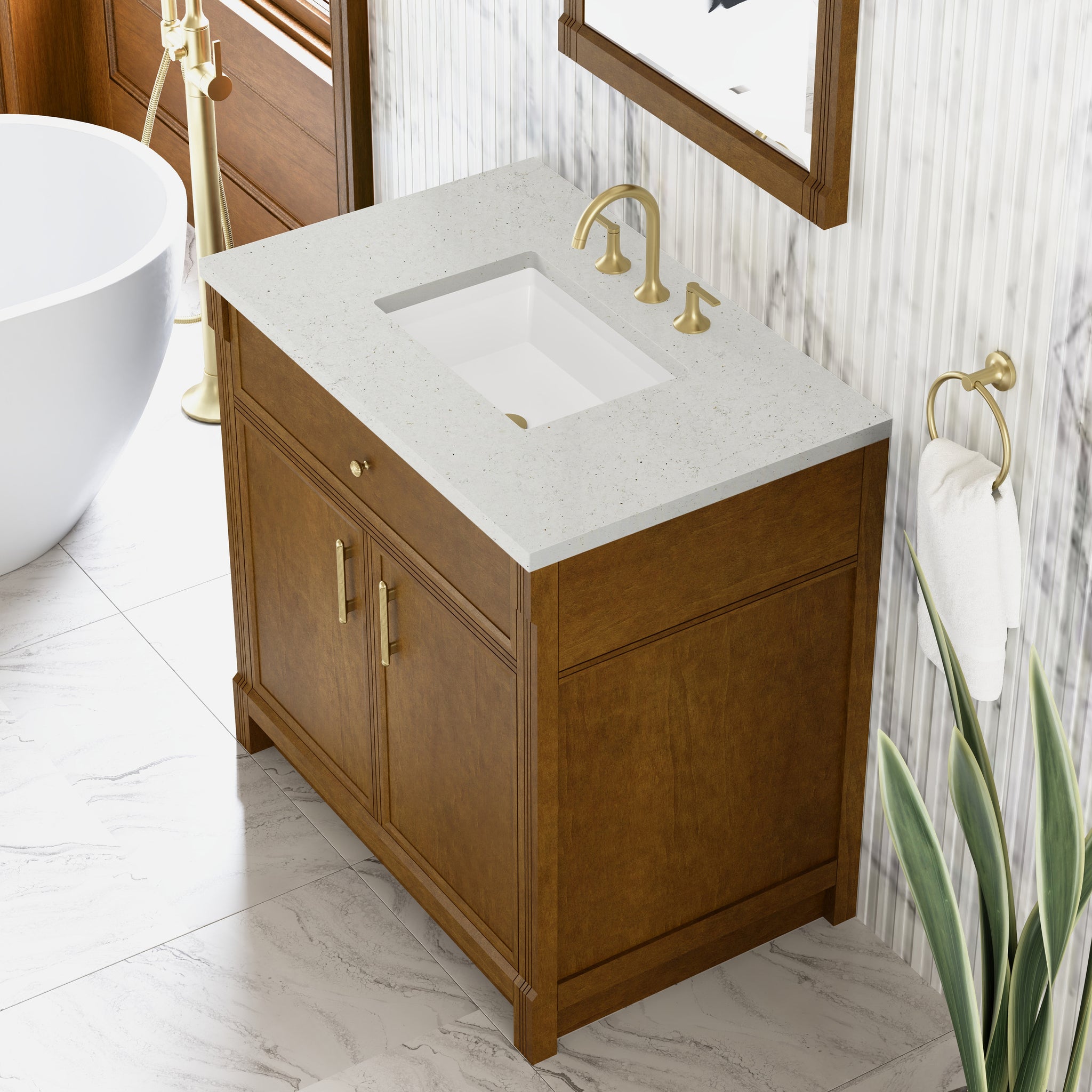 James Martin Bellshire 36" Single Bathroom Vanity, Honey Oak, view 27