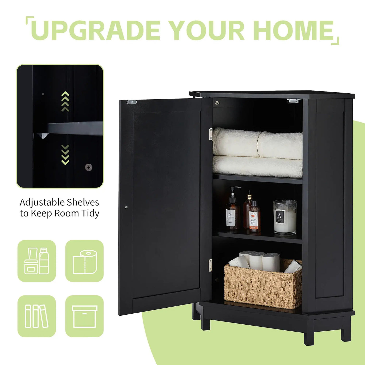 Bathroom Cabinet Triangle Corner Storage Cabinet With Adjustable Shelf Modern Style by HouseOfZazla