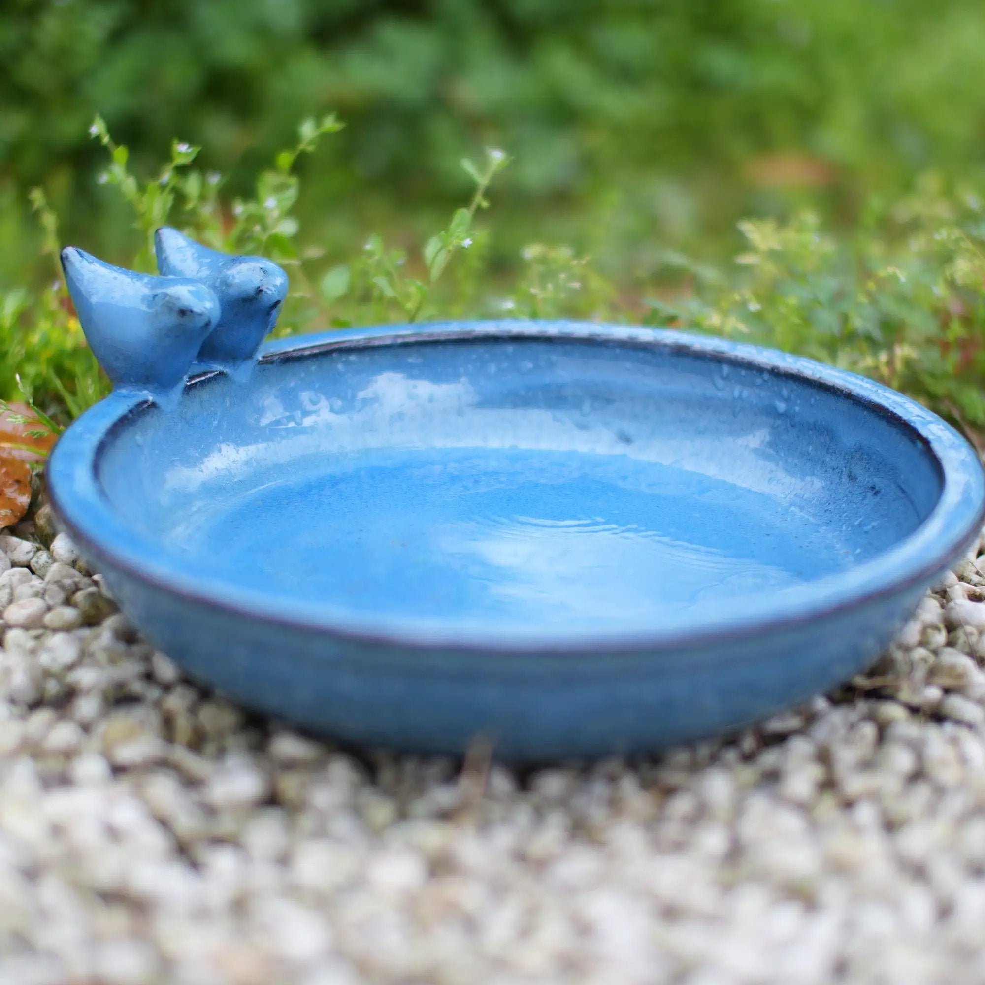Handmade Ceramic Bird Bath, 11.8 Inch by HouseOfZazla