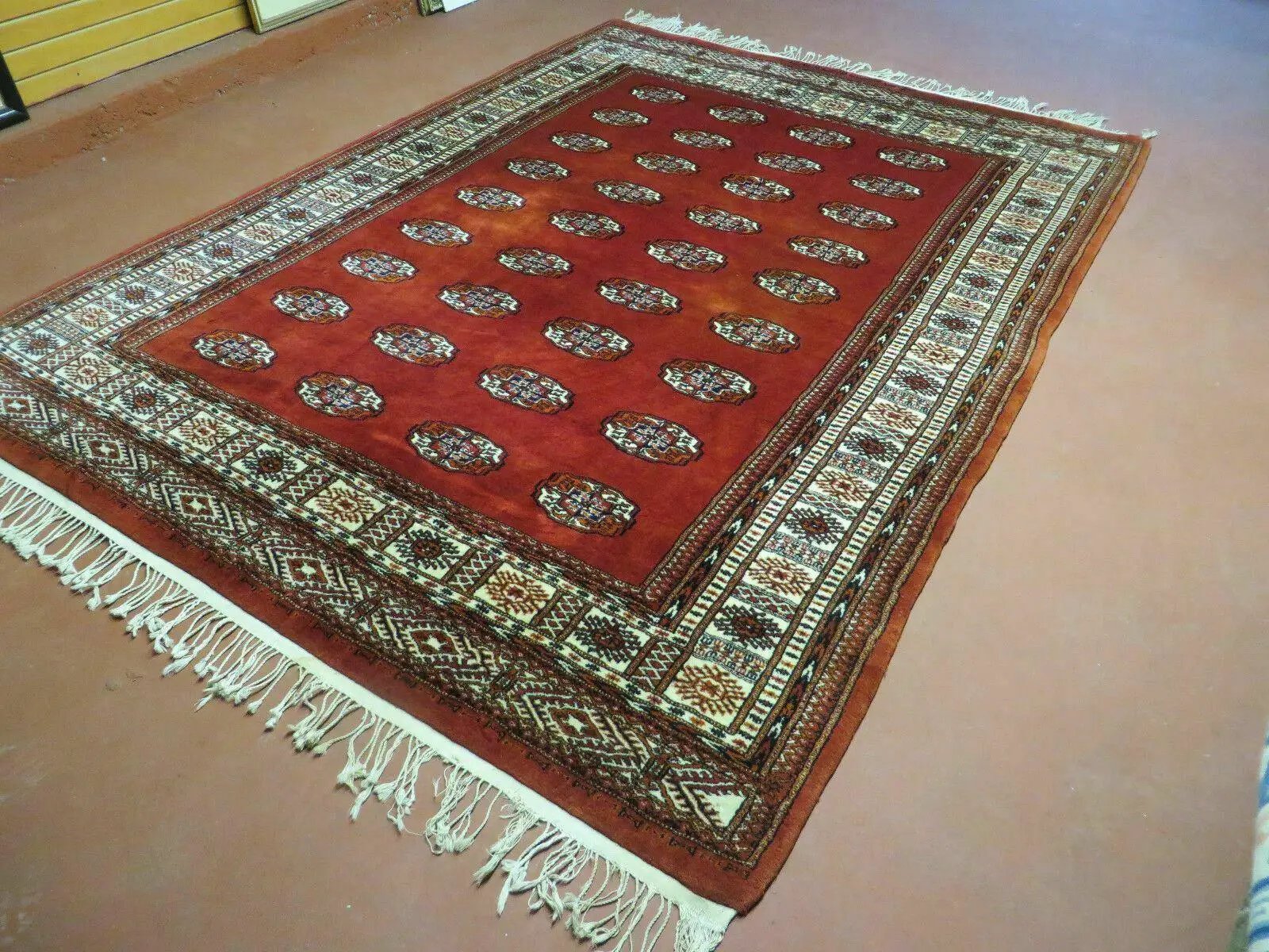 7' X 9' Vintage Handmade Bokhara Turkoman Pakistan Wool Rug Carpet Nice by Jewel Rugs