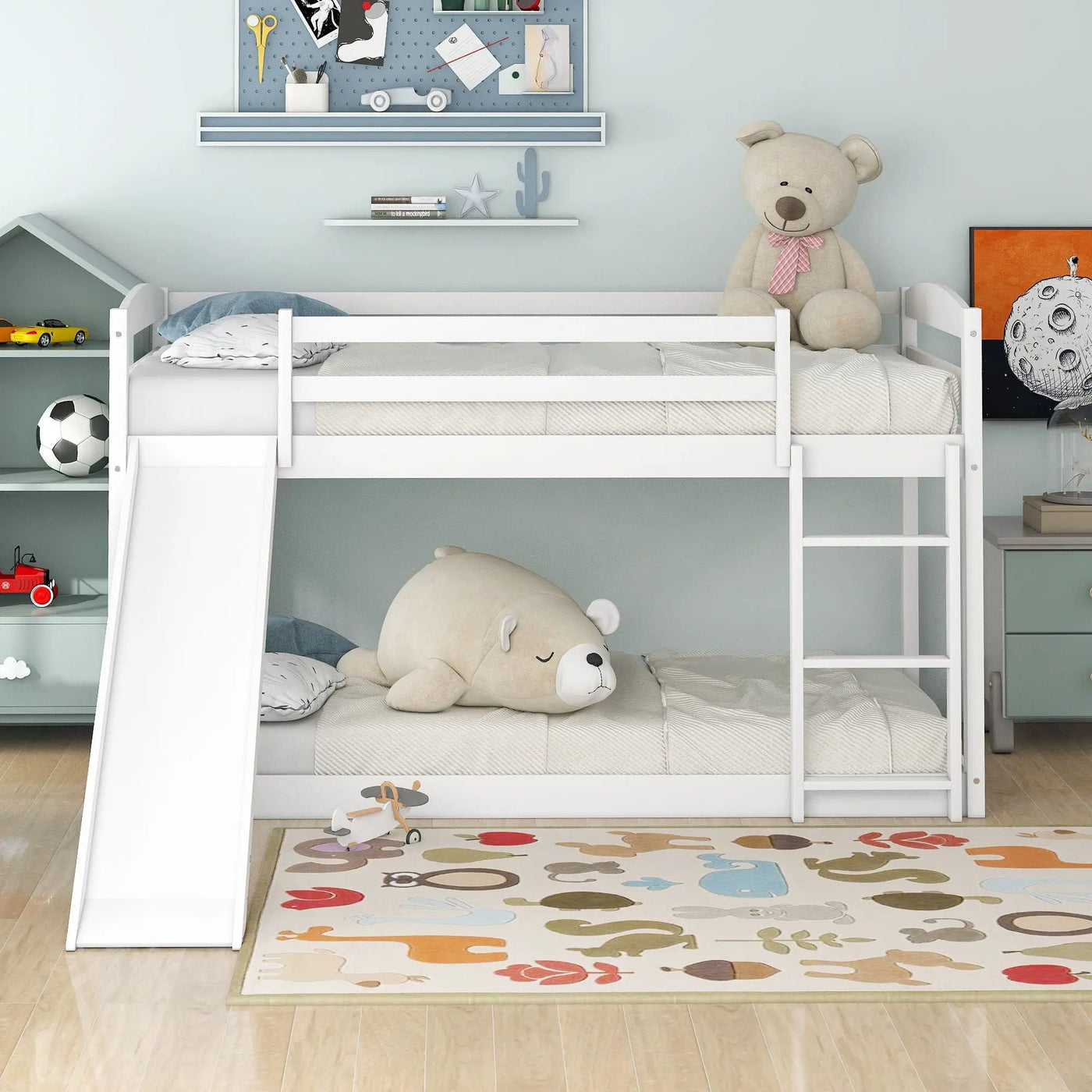 Durable Bunk Bed With Convertible Slide And Ladder by HouseOfZazla