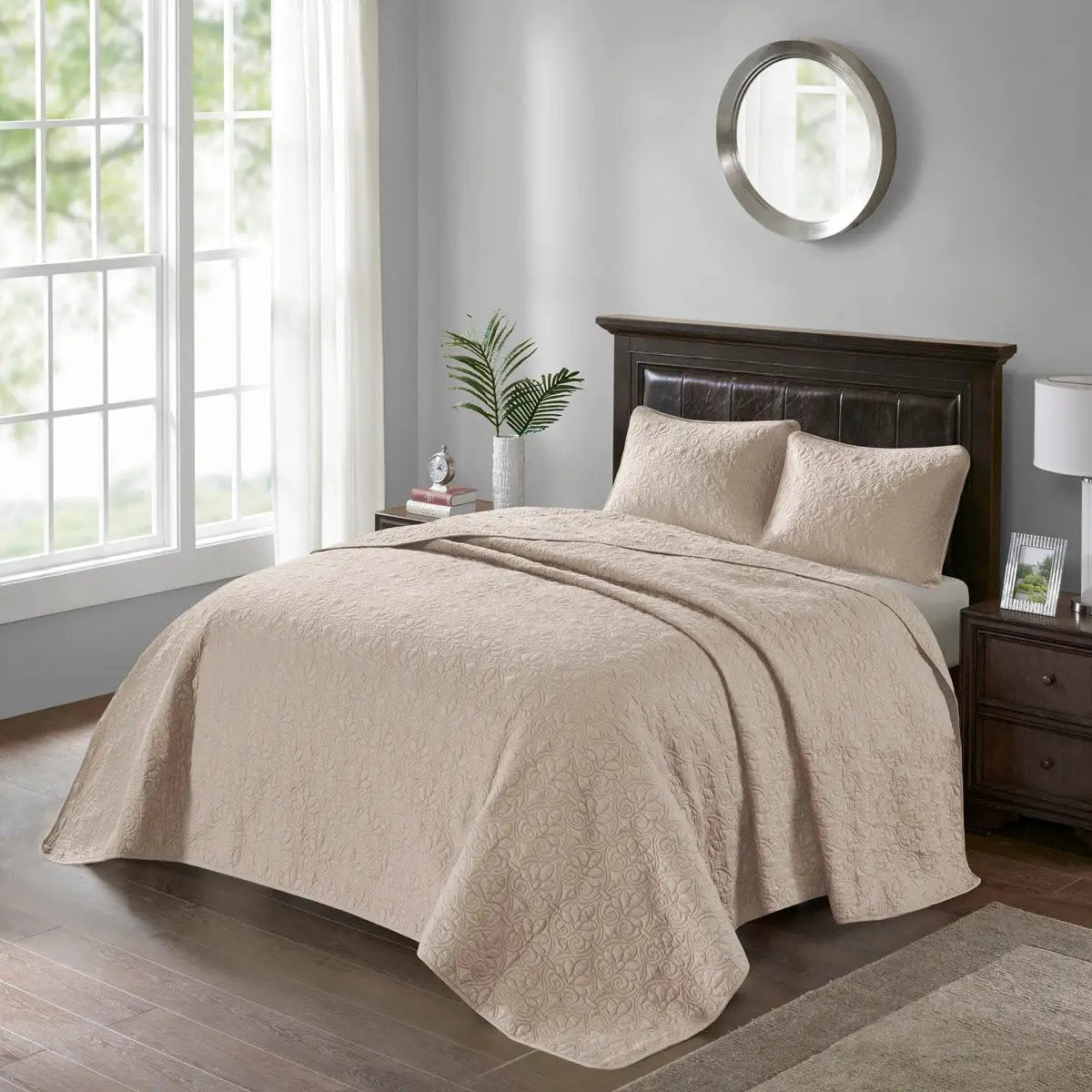 Reversible Quilt Set Khaki King/Cal King by HouseOfZazla