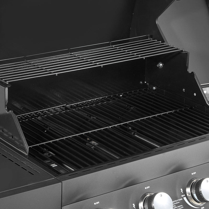 Gas Grill, 4 Burner Propane Gas Grill with Side Burner by HouseOfZazla