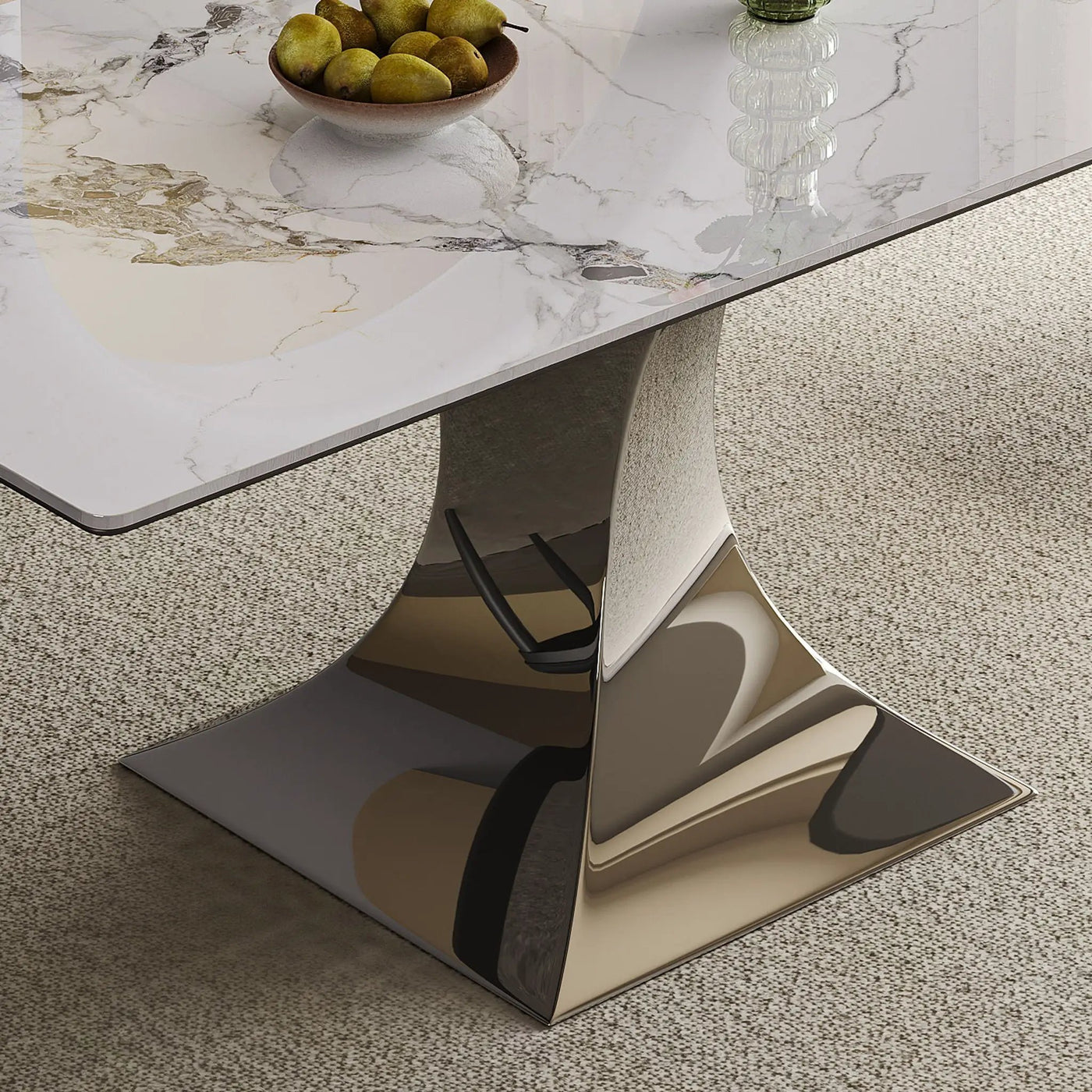 Modern Rectangular Dining Table For 6 With Chairs by HouseOfZazla