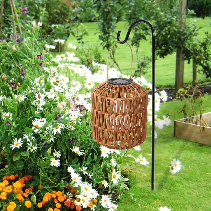 2 Pack Solar Lanterns Outdoor Waterproof by HouseOfZazla