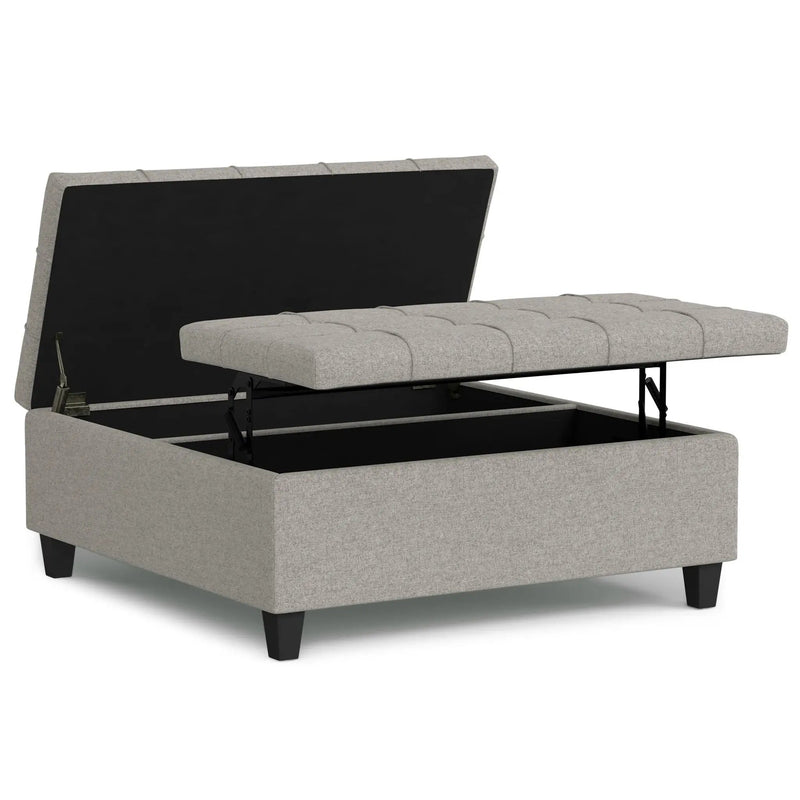 Harrison - Upholstered Coffee Table Storage Ottoman by HouseOfZazla