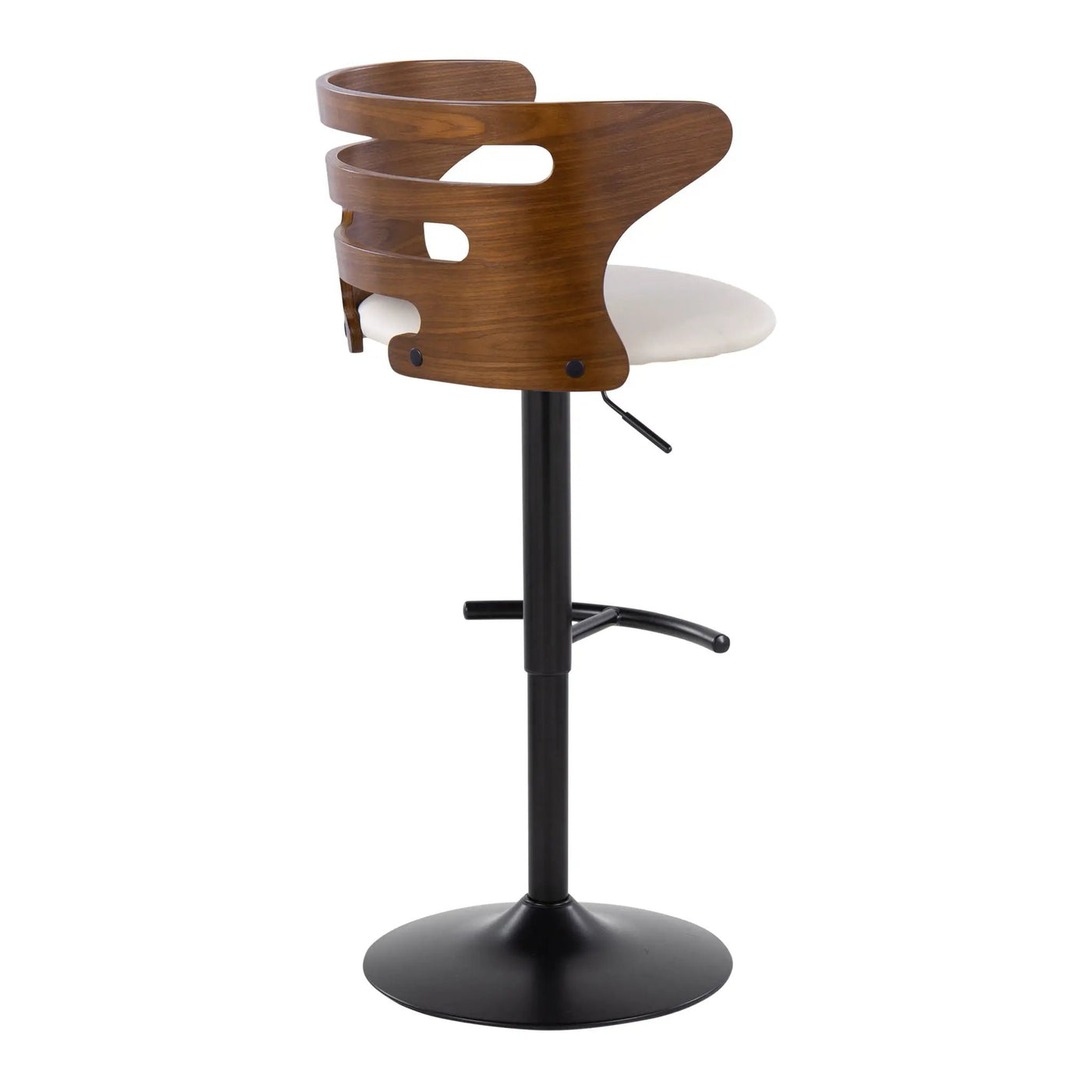 Cosi - Mid Century Modern Adjustable Barstool With Swivel With Rounded T Footrest (Set of 2) by HouseOfZazla